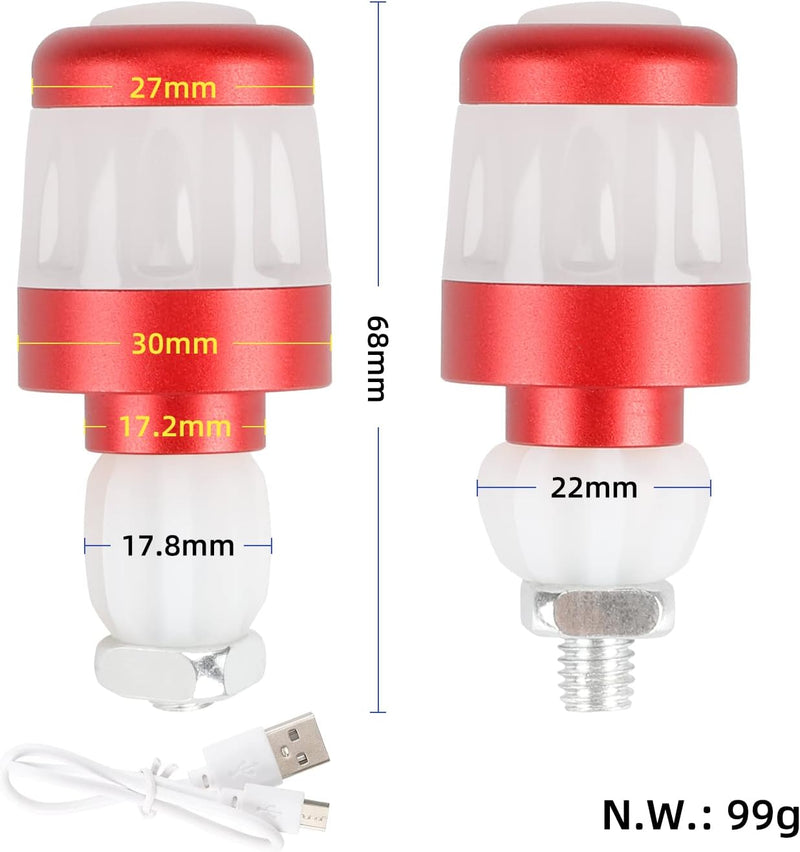 Fututech LED-Lenkerleuchte, wasserdicht, für Elektroroller, Lenkerstopfen für Xiaomi, Blinker, wiede