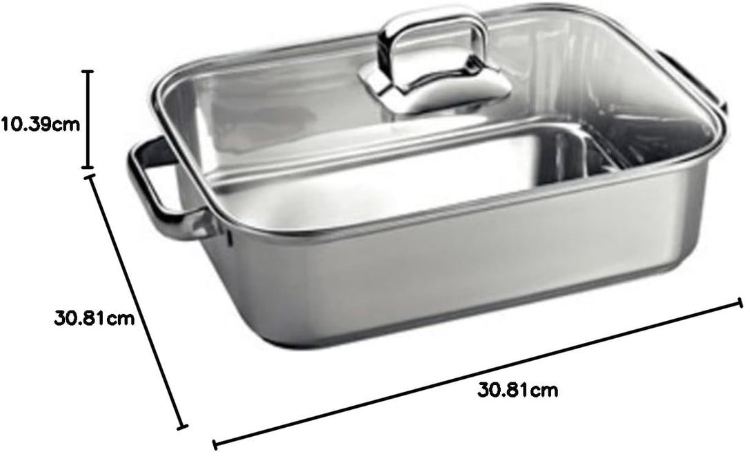 Neff Z9410X1 Backofen und Herdzubehör / Kochfeld / Bräter aus Edelstahl für Induktion, Silber Single