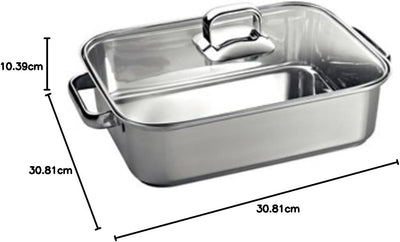Neff Z9410X1 Backofen und Herdzubehör / Kochfeld / Bräter aus Edelstahl für Induktion, Silber Single