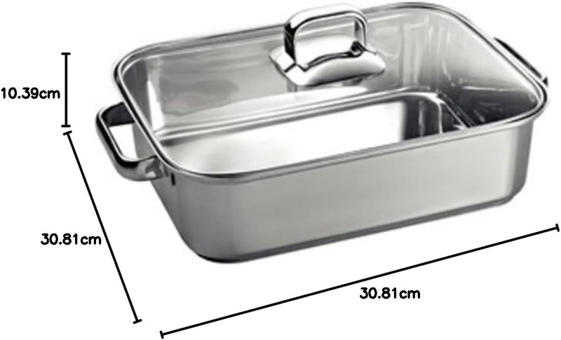 Neff Z9410X1 Backofen und Herdzubehör / Kochfeld / Bräter aus Edelstahl für Induktion, Silber Single