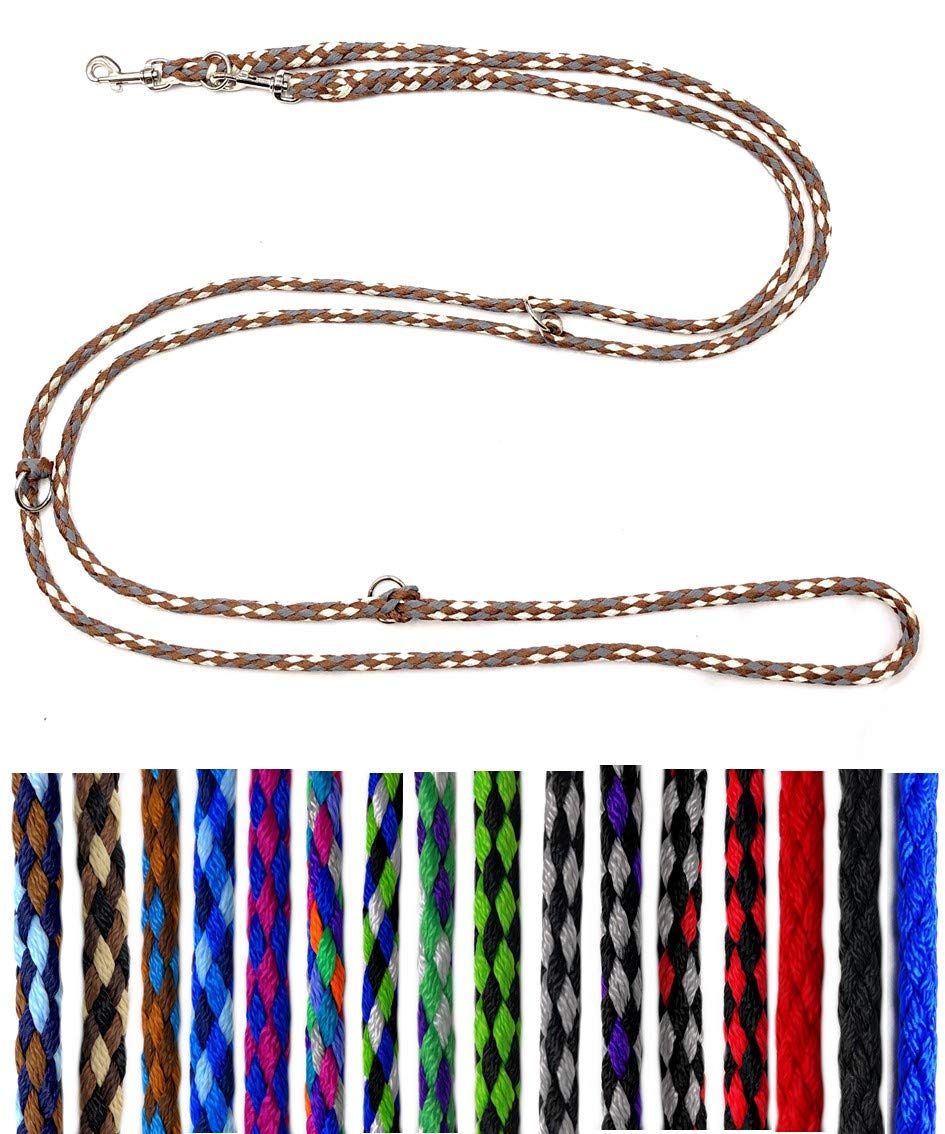 Hundeleine kleine Hunde bis 15 Kg/Doppelleine 4-Fach verstellbar 2,40m / 2,80m / 3,50m Führleine seh