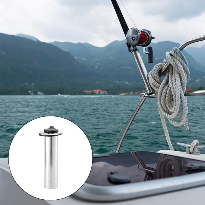 Edelstahl Bootsrutenhalter 90° Einbau Angelrutenhalter für Boot und Yacht,