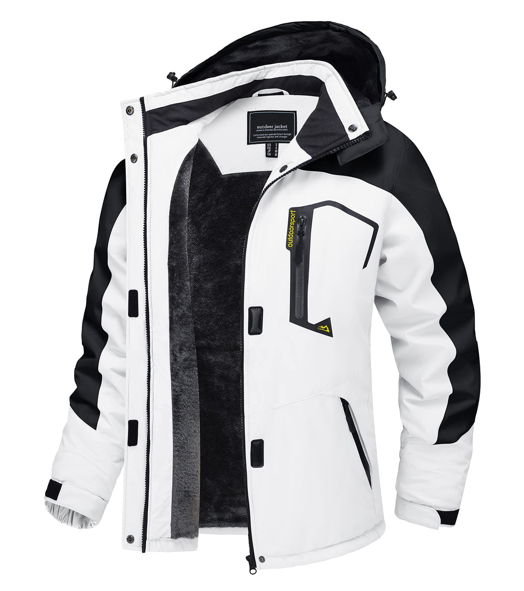 TACVASEN Damen Übergangsjacke Warm Winterjacke Gefüttert Wanderjacke Ski Jacket mit Wasserdichtem Re