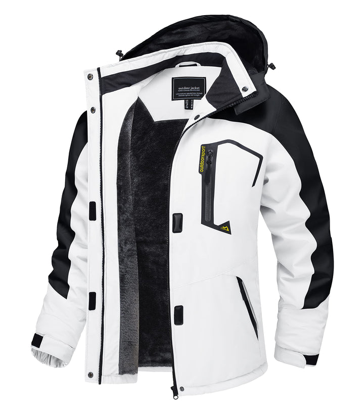 TACVASEN Damen Übergangsjacke Warm Winterjacke Gefüttert Wanderjacke Ski Jacket mit Wasserdichtem Re