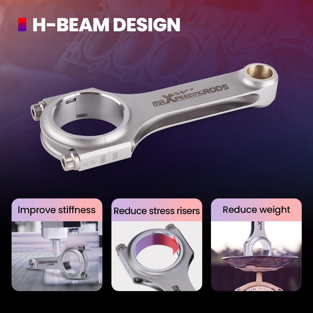 maXpeedingrods A Frontera A CIH 2.4L 8V H-Schaft Pleuel 134mm ARP 2000 Connecting Rods