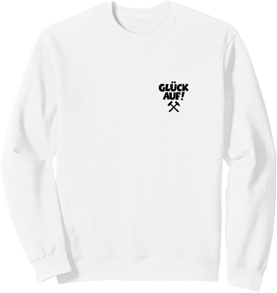 Glück Auf (Schwarz/Links) Schlägel und Eisen Erzgebirge Sweatshirt