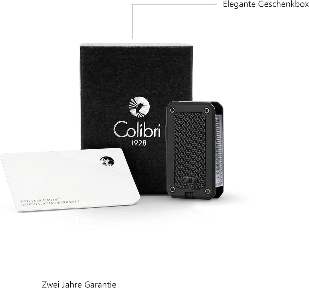 Colibri Rally Jet Feuerzeug | Zigarren- und Zigarettenanzünder | Windbeständig | Funktioniert mit Bu