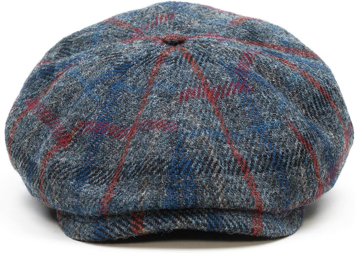 Sterkowski Shelby Mütze | Tweed Schiebermütze für Herren | Warm Elegant 100% Wolle Zeitungsjunge Kap