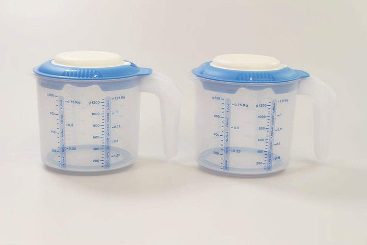 TUPPERWARE Candy Mini 1,25 L blau Backen Messbecher (2) D217 Rührbecher Rühr-Mix 31564