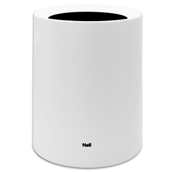 Nell 8L Mülleimer Bad Weiss Matt – Eleganter Kosmetikeimer und WC Mülleimer, Vielseitiger Büro- und