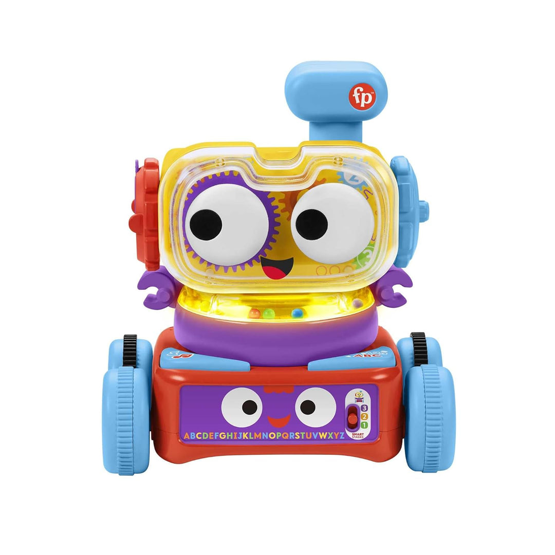 Fisher-Price 4-in-1 Lernroboter Linus für Babys und Kleinkinder, Spielzeug ab 6 Monaten, Version: UK