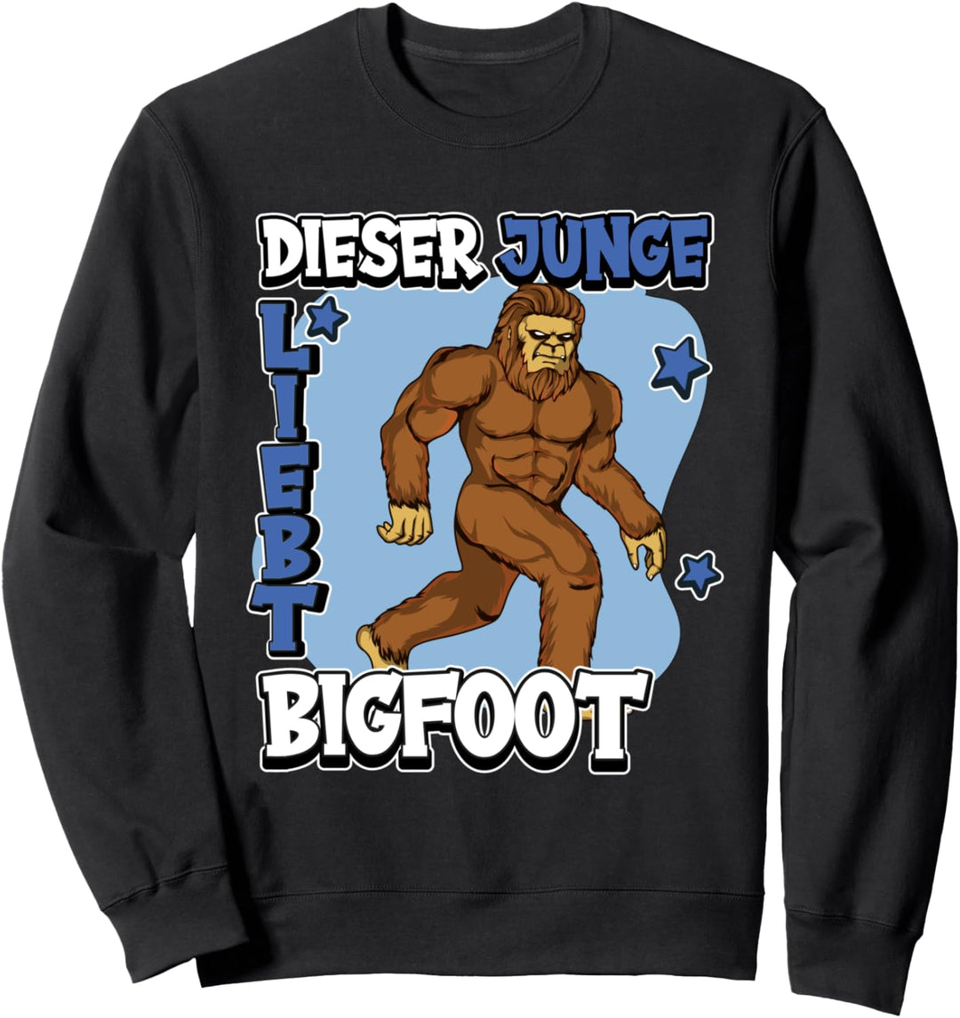 Kinder Bigfoot Sachen Dieser Junge liebt Bigfoot Sweatshirt