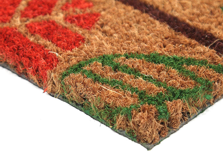 Coco&Coir® Premium kokos Fussmatte | Kokosnussmatte mit rutschfestem PVC | Fusswischer für den Einga