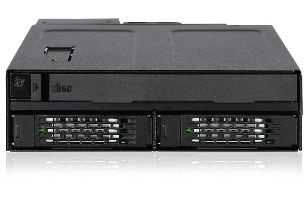 ICY DOCK ToughArmor MB602SPO-B - Wechselrahmen für 2X 2,5 Zoll SATA/SAS SSD/HDD und 1x SATA (Ultra)