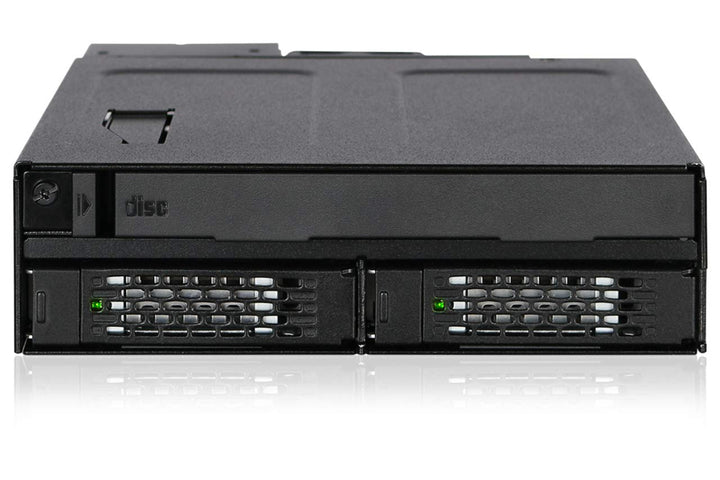 ICY DOCK ToughArmor MB602SPO-B - Wechselrahmen für 2X 2,5 Zoll SATA/SAS SSD/HDD und 1x SATA (Ultra)