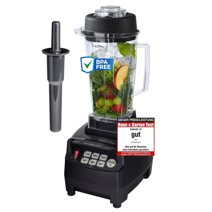 OmniBlend Smoothie Maker 2L in schwarz I Smoothie Mixer inkl. BPA-freiem Behälter & 6-Klingen-System