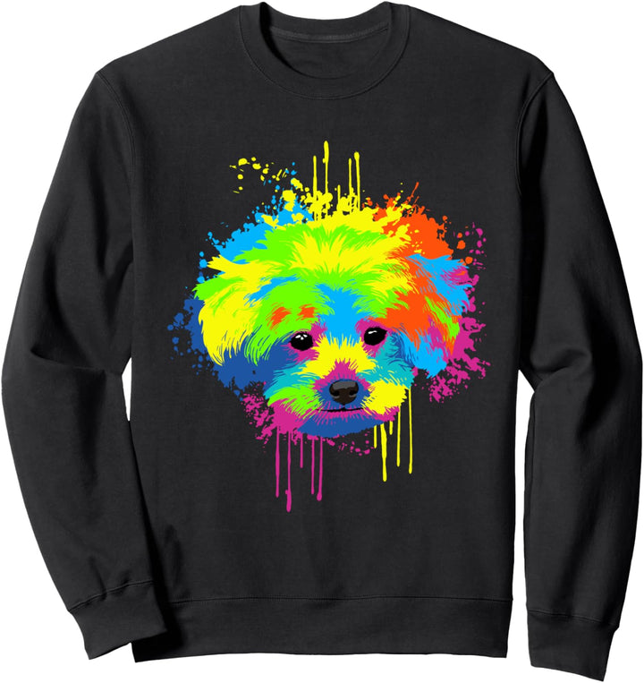 Splash Art Malteser Hundehalter Geschenkidee Hunde Sweatshirt
