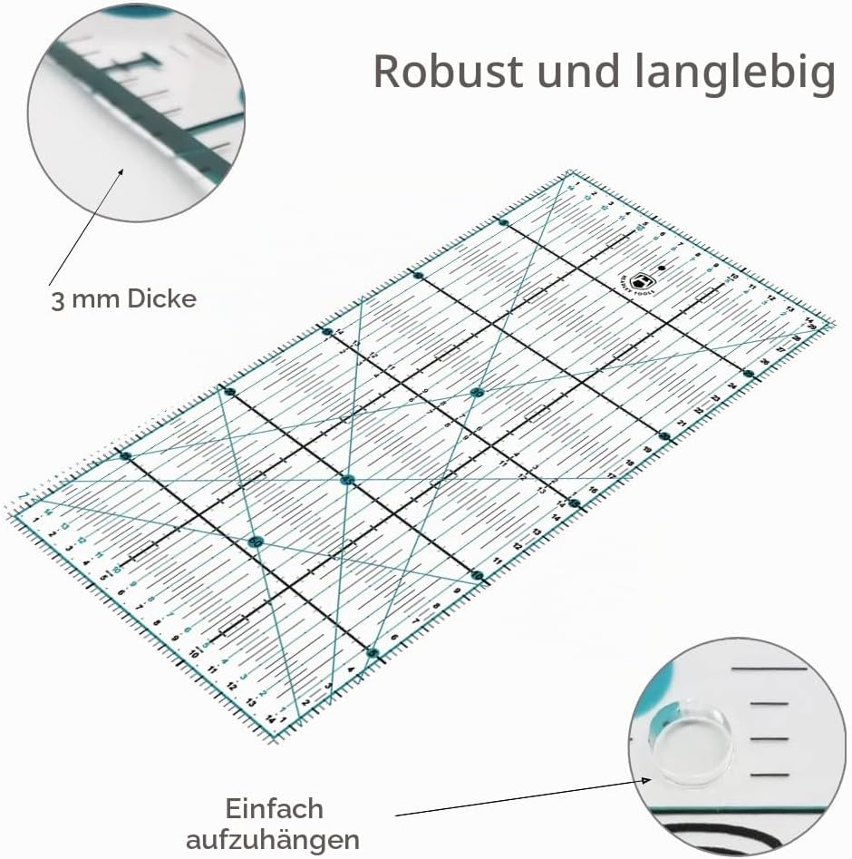 Rollschneider Set - 45mm Rollschneider Stoffschneider Set inkl. A3 Schneidematte, Rollschneider, Ers