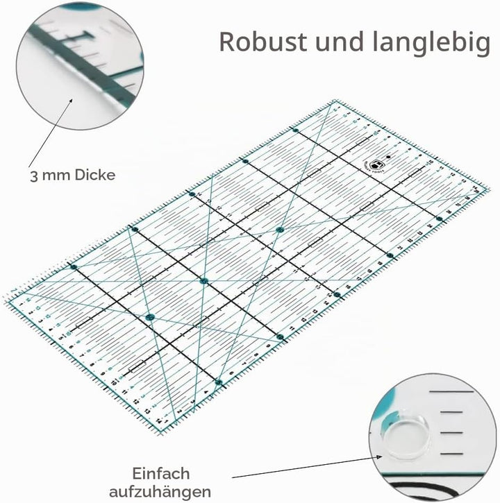 Rollschneider Set - 45mm Rollschneider Stoffschneider Set inkl. A3 Schneidematte, Rollschneider, Ers
