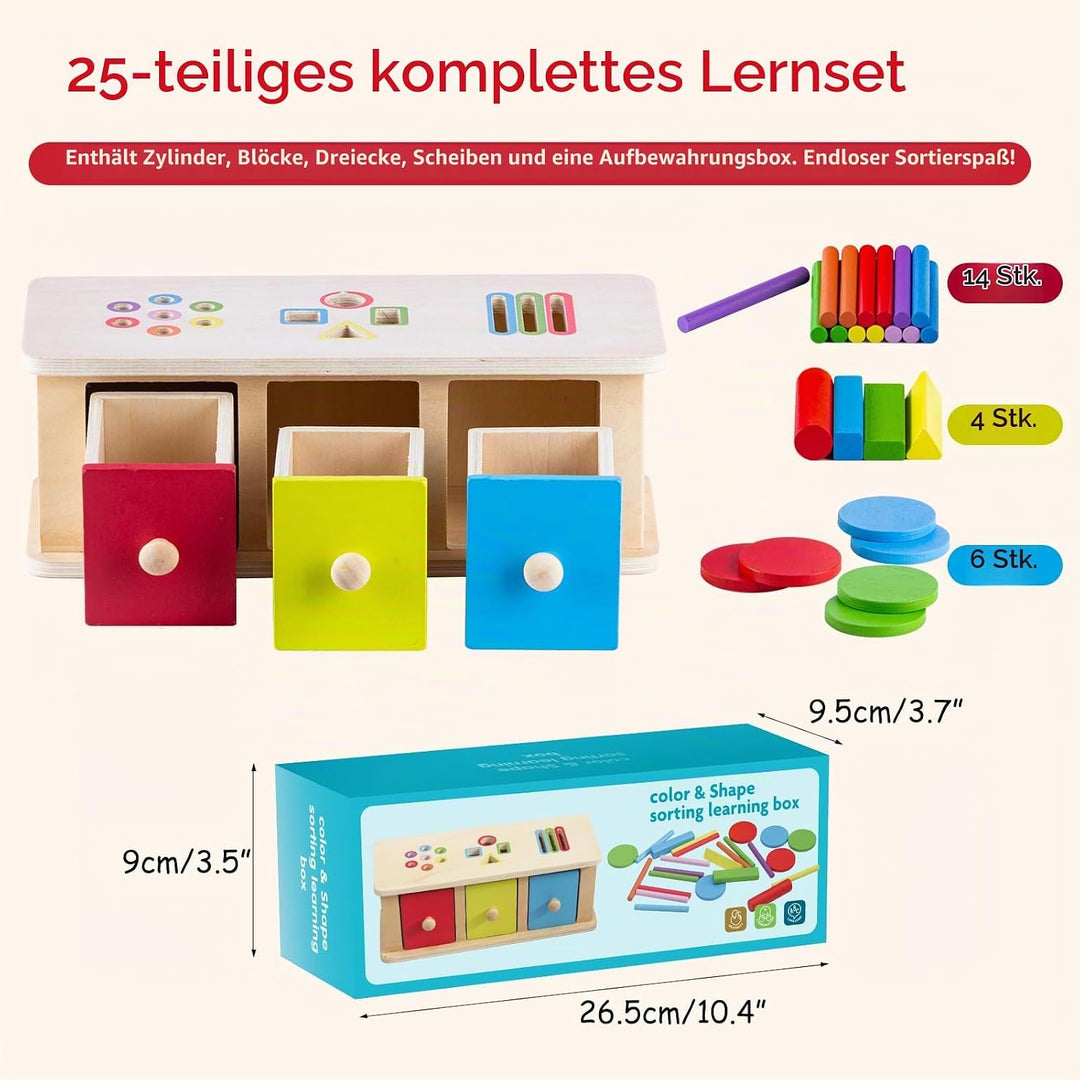 Montessori Spielzeug ab 1 Jahr Mädchen Jungen, Holzspielzeug ab 1 Jahr, Motorik Spielzeug &amp; Steckspi