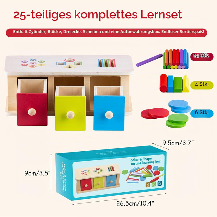 Montessori Spielzeug ab 1 Jahr Mädchen Jungen, Holzspielzeug ab 1 Jahr, Motorik Spielzeug &amp; Steckspi