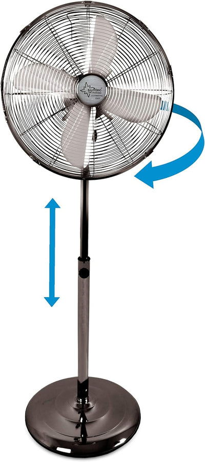 SUNTEC Ventilator Leise | Standventilator CoolBreeze 4000 | 40 cm Durchmesser, 50 Watt | Stand Fan W