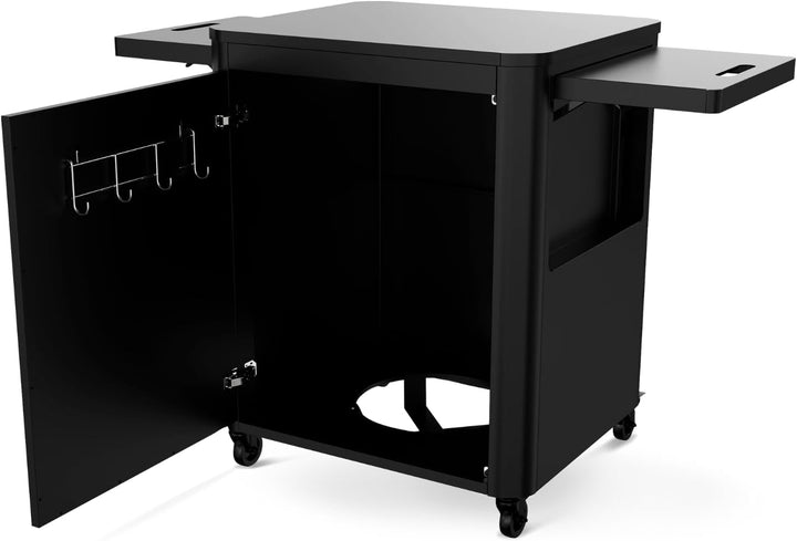 cozze Küchentische Outdoor-Tisch, Edelstahl, Schwarz, B64 x T60 X H83 cm 1-Tür B64 x T60 X H83 cm, 1