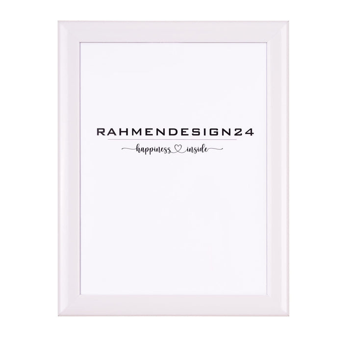 Rahmendesign24 Bilderrahmen Fiona 70x100 Weiss (Hochglanz) Fotorahmen, Wechselrahmen, Posterrahmen,