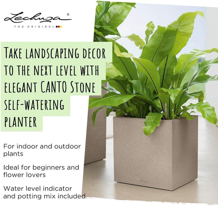 LECHUZA CUBE Glossy Triple scarlet rot highgloss 13672 40x14x13,5 cm Scarlet Rot Highgloss, 40x14x13