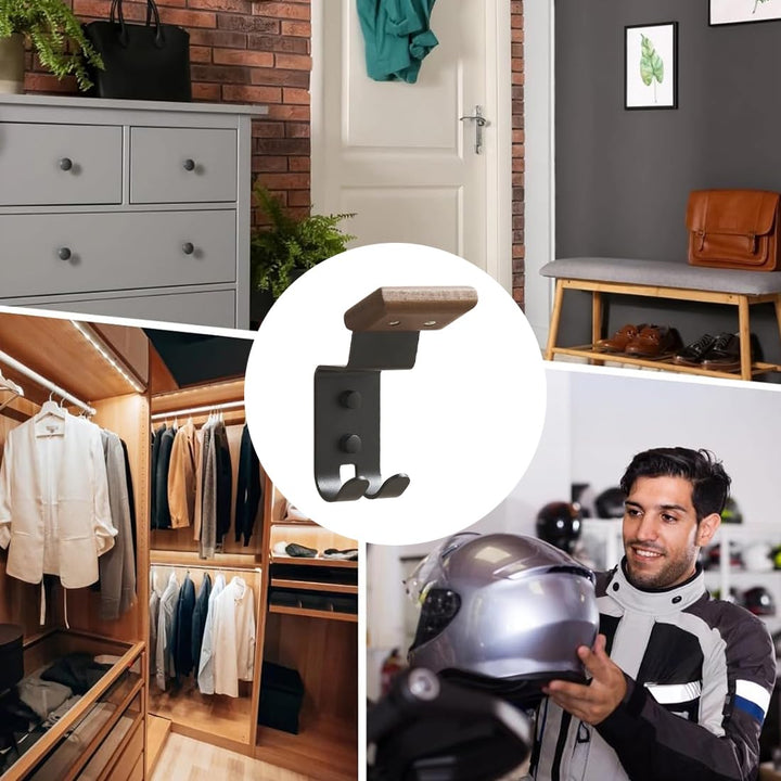 Wandhalterung Helmhalterung – helmhalter Wand Wandmontage, Stabile Halterung & Garderobe für Motorra