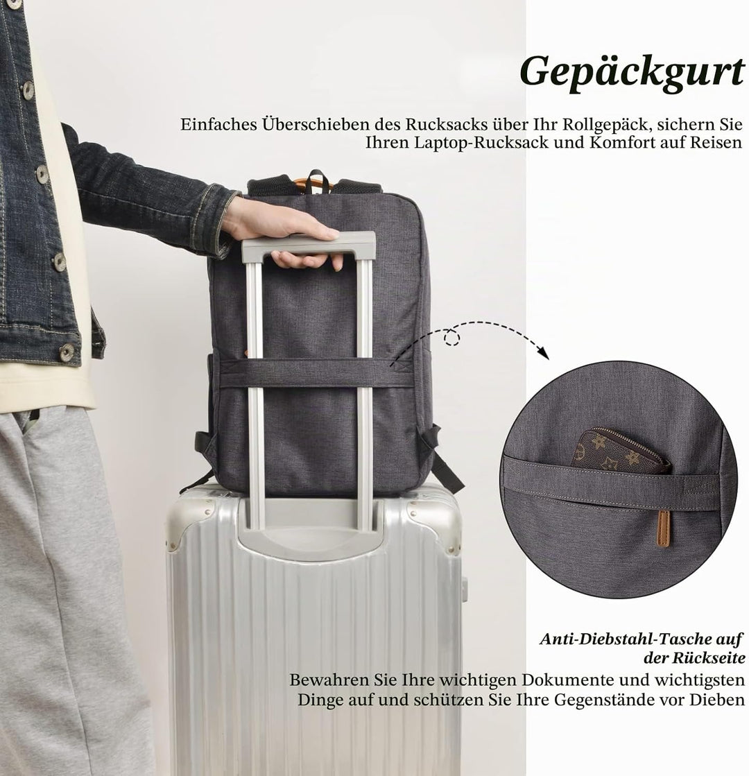 Hp hope Laptop Rucksack Business Rucksack Damen, Rucksäcke Herren 15,6 Zoll Laptop, 22L Handgepäck R
