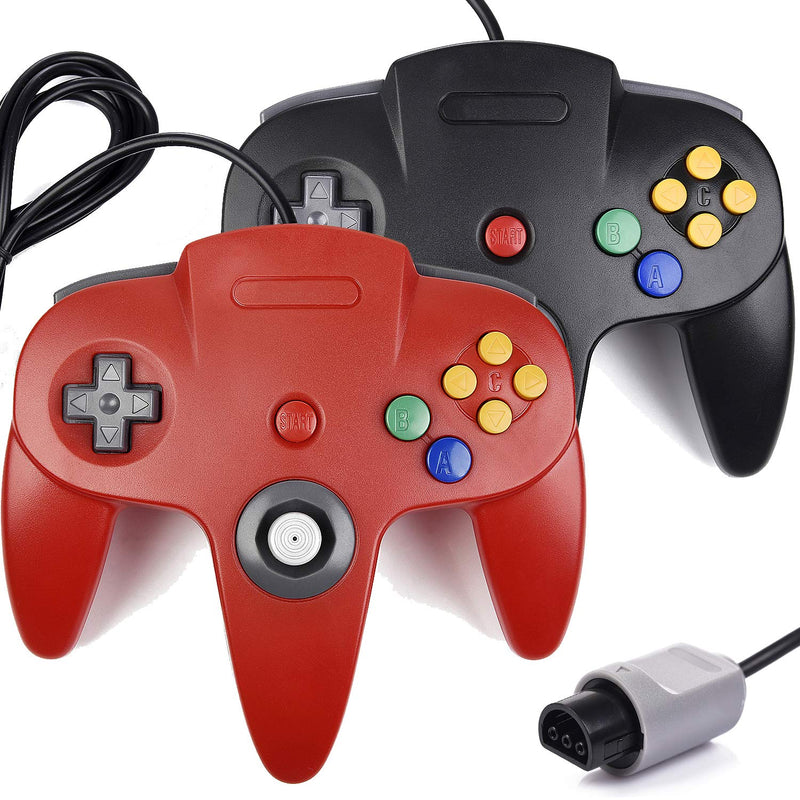 miadore 2X N64-Controller, klassischer kabelgebundener Gamecontroller für die Nintendo N64-Konsole (