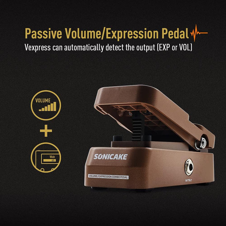 SONICAKE Volume & Expression Pedal EXP Pedal Passive Gitarren Effektpedal Vexpress