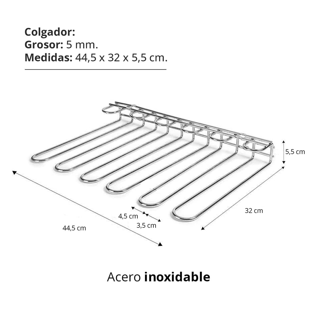 Hostelnovo - Packung mit 2 Glashaken für Decke und Wand - Hängende Weinglashalter Ideal für Bar oder