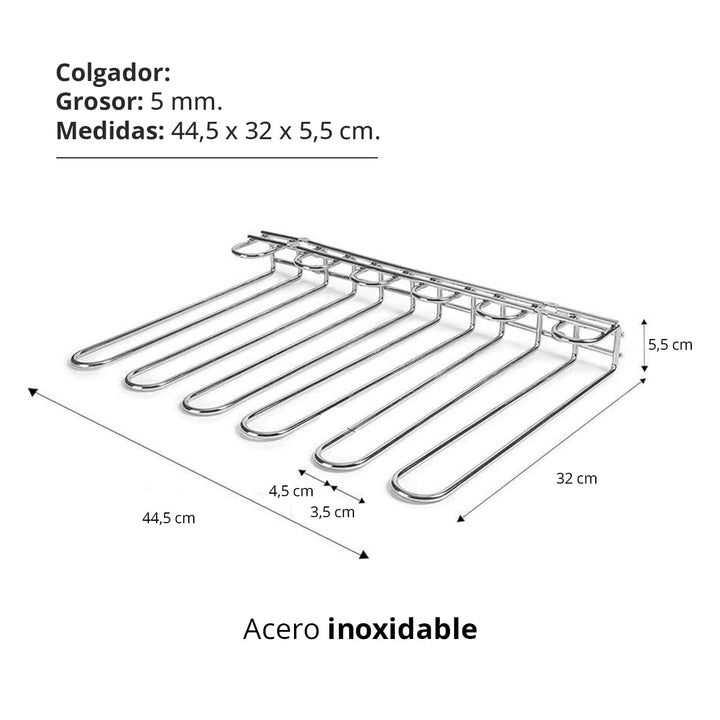 Hostelnovo - Packung mit 2 Glashaken für Decke und Wand - Hängende Weinglashalter Ideal für Bar oder