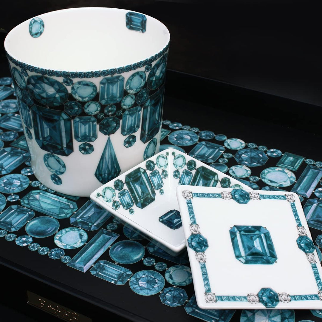Taitù ciotolina quadrata con coperchio Forever h 4cm 9,5x9,5cm porcellana Bone China 12-2-14 - Defau