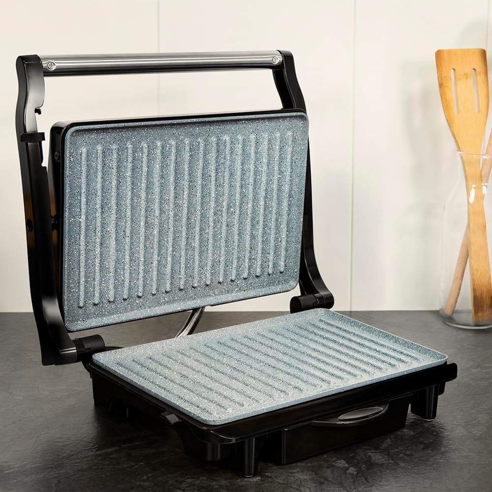 Cecotec Elektrischer Kontaktgrill und Sandwichmaker Rock'nGrill Rapid. 1500 W, Grillfläche 24,5 x 17