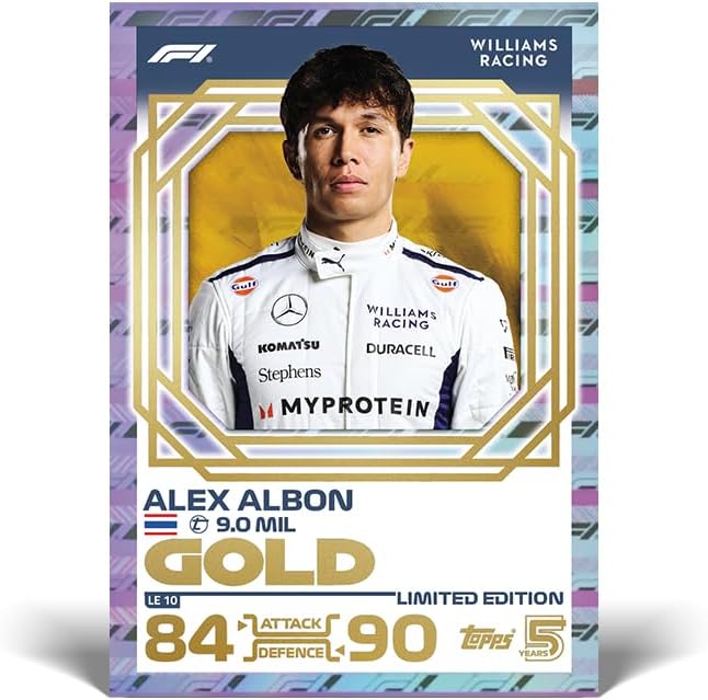 Topps Turbo Attax Formula 1 2024 - Mega Tin - Revved Up - centhält 66 Karten, darunter 6 LE&