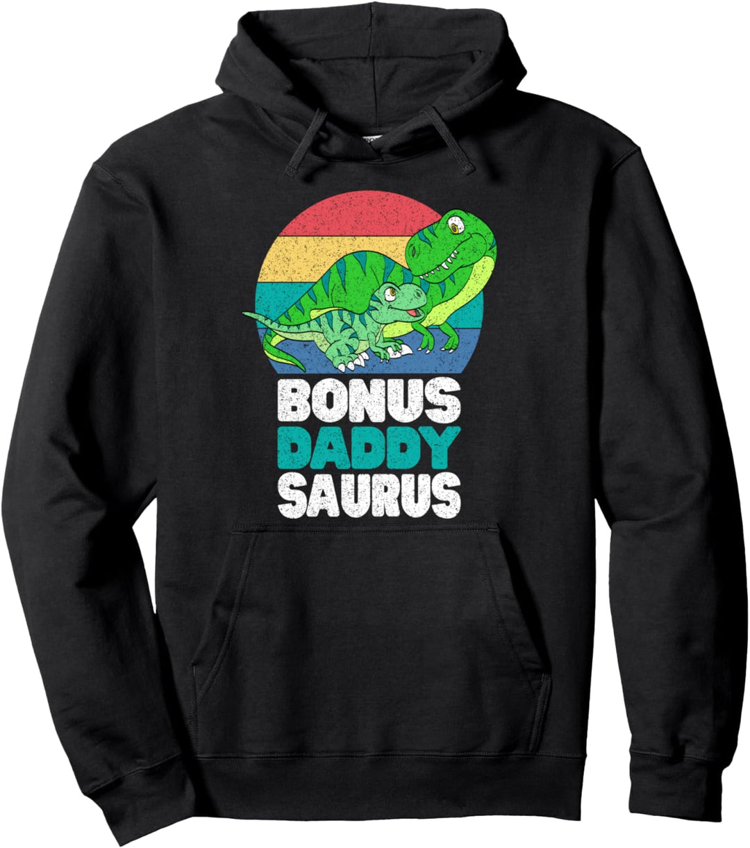 Bonus Daddy Saurus Dinosaur T-Rex Baby Dino Family Matching Pullover Hoodie