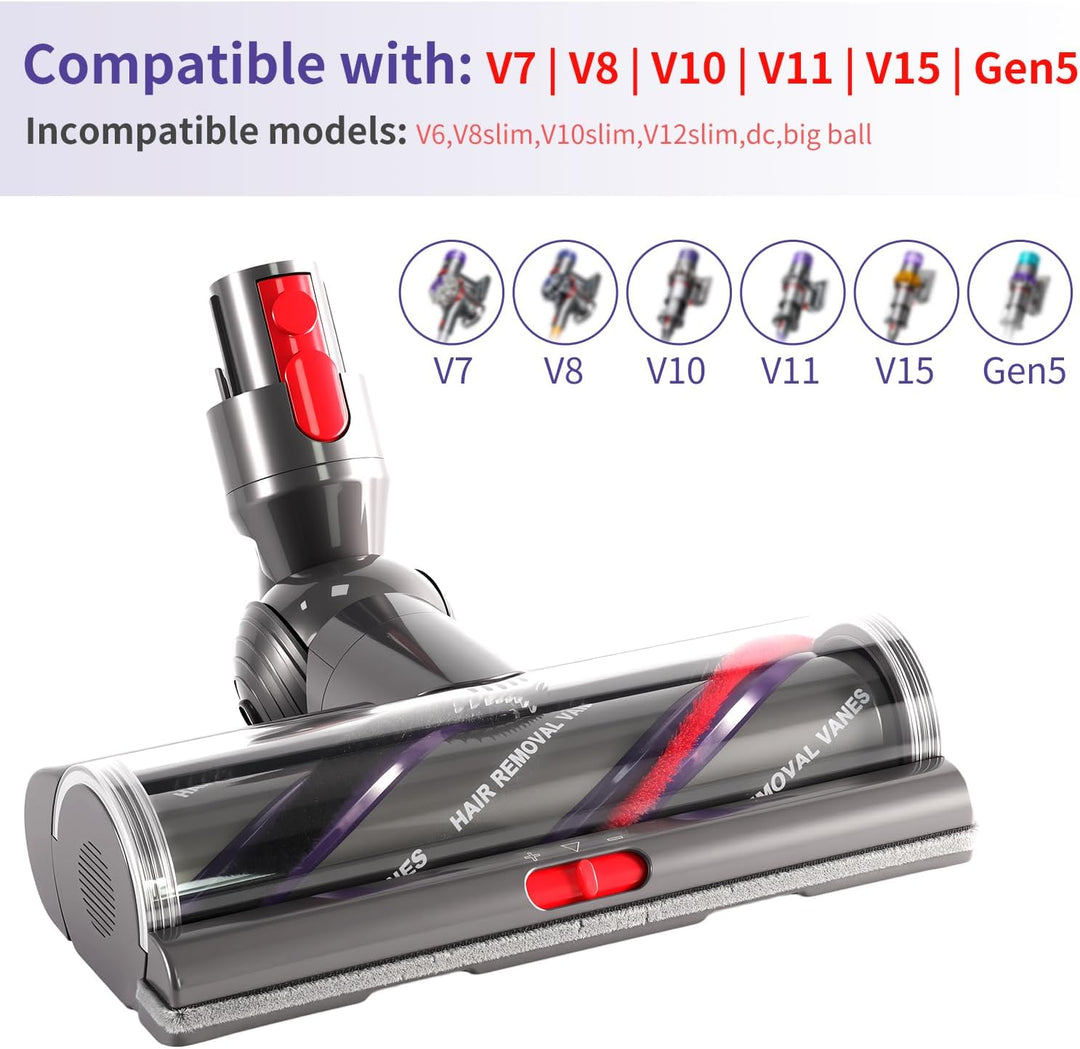 KENVOR Bürste für Dyson V7 V8 V10 V11 V15 Gen5,Torque-Drive Reinigungskopf | Bürstenkopf mit hohem D