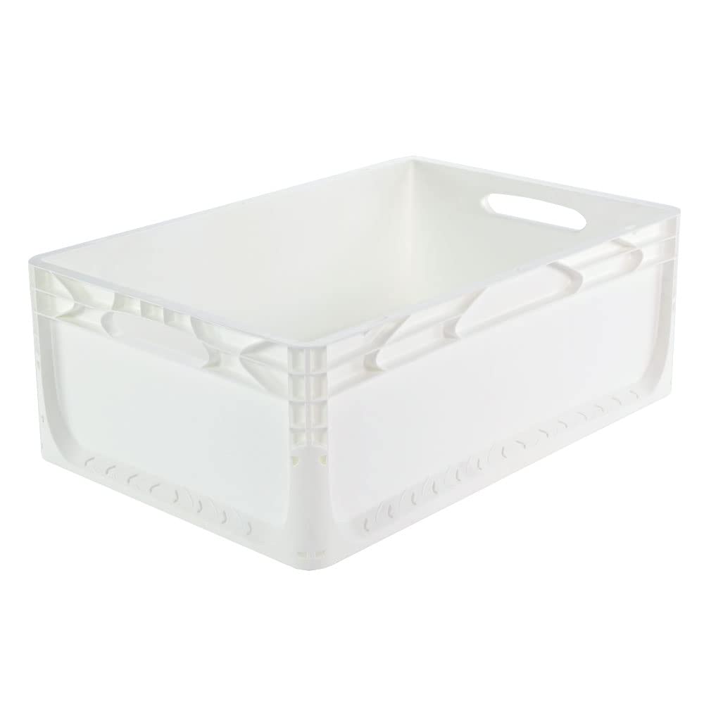 Karton EU Eurobox 60x40x22 cm weiss geschlossen lebensmittelecht Eurobehälter Transportbox Lagerbox