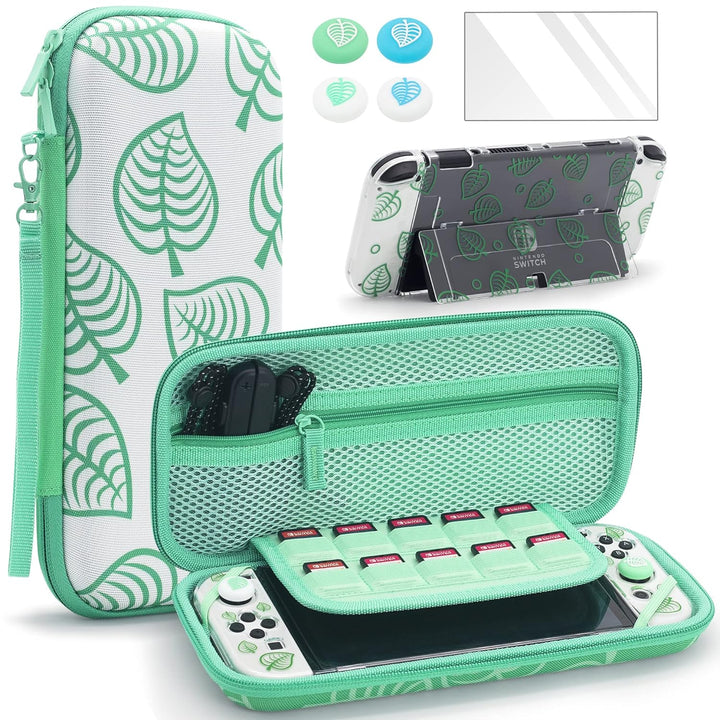 BRHE Case Switch Tasche für Nintendo Switch OLED mit Schutzhülle, Animal Crossing Switch Schutzhüll