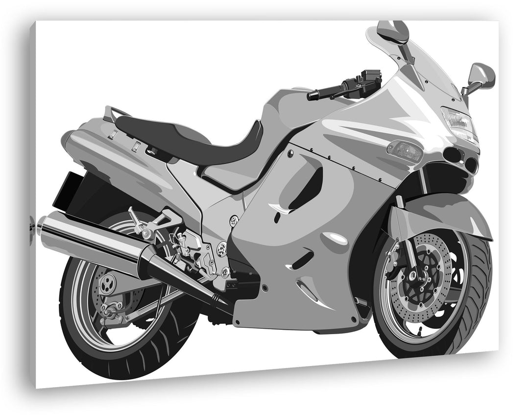 deyoli Skizze eines teuren Motorrads Effekt: Schwarz/Weiss im Format: 80x60 als Leinwandbild, Motiv