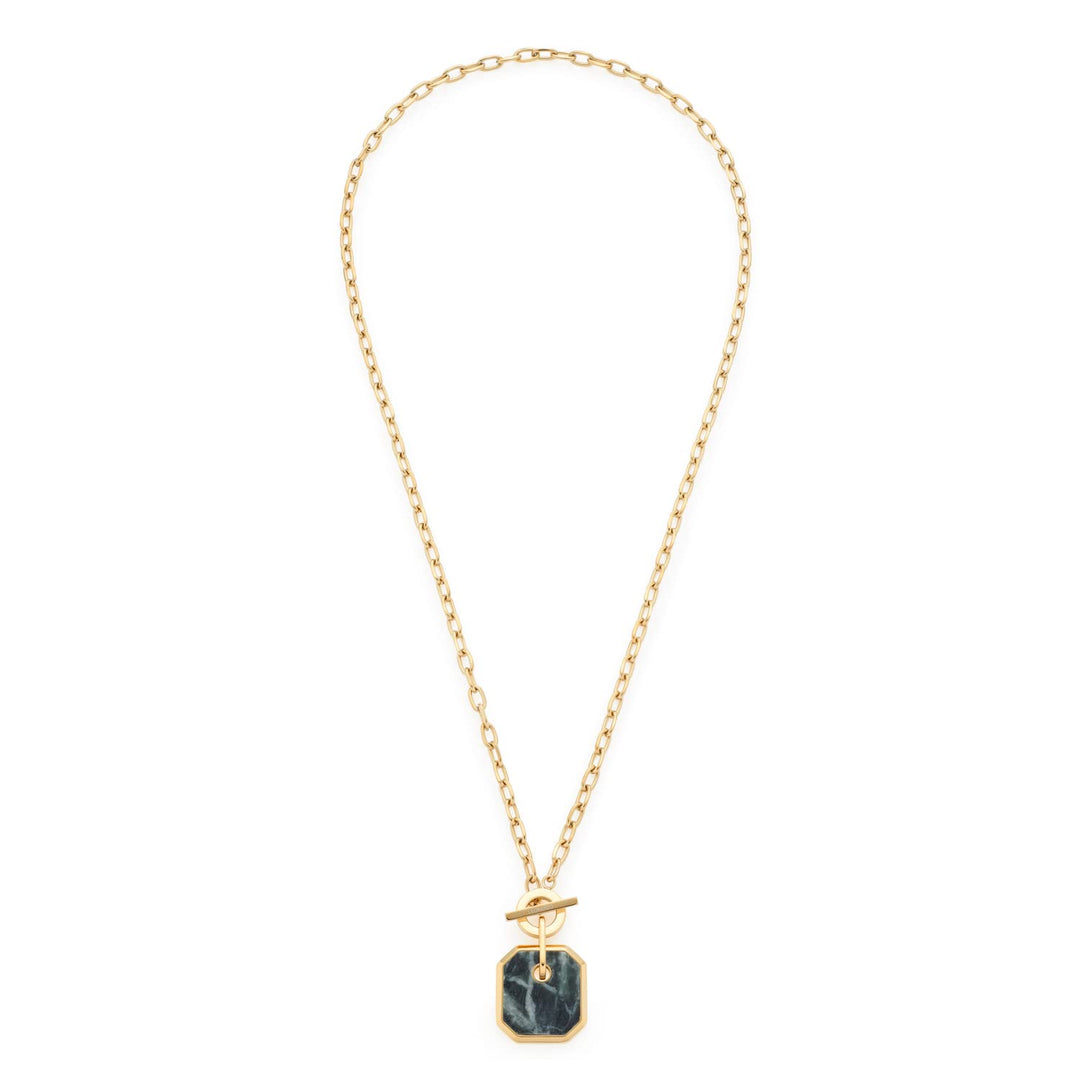 JEWELS BY LEONARDO Lira Halskette aus Edelstahl 1 Stück, goldfarbene Glieder-Kette mit Knebelverschl