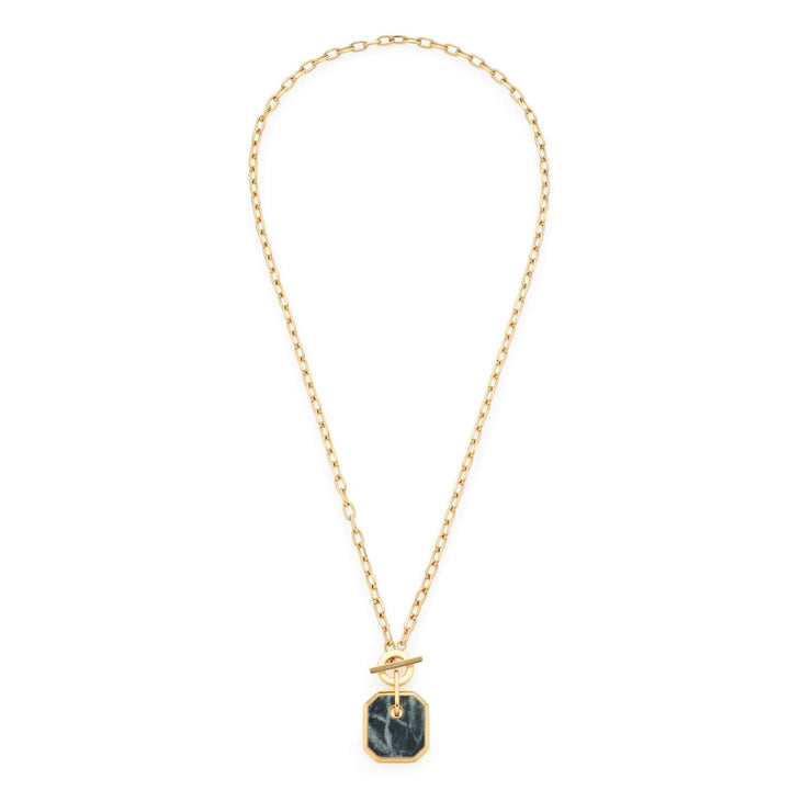 JEWELS BY LEONARDO Lira Halskette aus Edelstahl 1 Stück, goldfarbene Glieder-Kette mit Knebelverschl