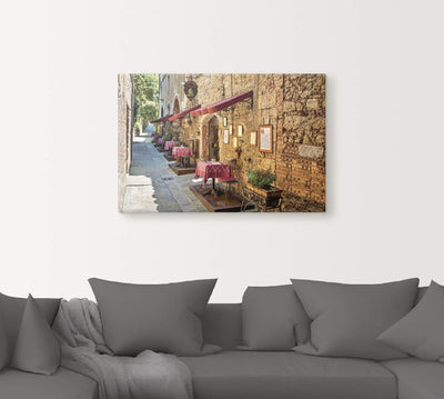 ARTland Leinwandbilder Wandbild Bild auf Leinwand 120x80 cm Wanddeko Toskana Italien Stadt Altstadt