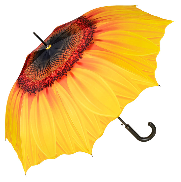 VON LILIENFELD Regenschirm Sonnenblume Auf-Automatik Windfest Leicht Stockschirm Stabil Flower