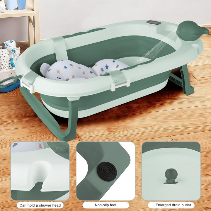 Babybadewanne mit Ständer, ergonomisches Babybad mit Ständer, Organizer für Eltern,Kinderbadewanne m