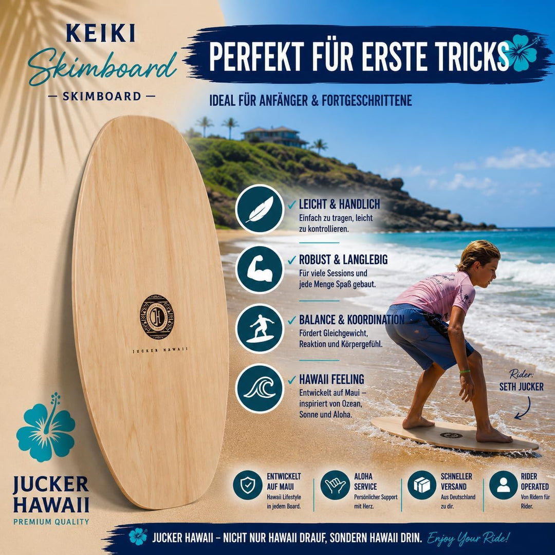 JUCKER HAWAII Skimboards PUNA, ULUA und KEIKI KEIKI PURE, KEIKI PURE