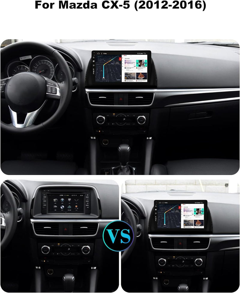 SXAUTO - 6G+128G - Android 12 IPS Autoradio für Mazda CX-5 (2013-2016) - Eingebaut Carplay/Android A